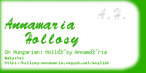 annamaria hollosy business card